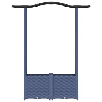 Verhoogde tuinbak met Trellis en Dak Grijs 125 x 40 x 138 cm PP 4