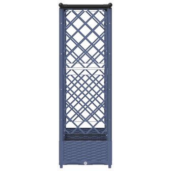 Verhoogde tuinbak met Trellis en Dak Grijs 164 x 40 x 121 cm PP 5