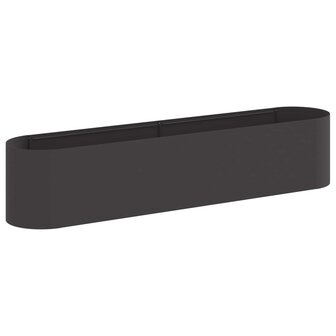 Verhoogd Tuinbed Zwart 200 x 40 x 40 cm 2