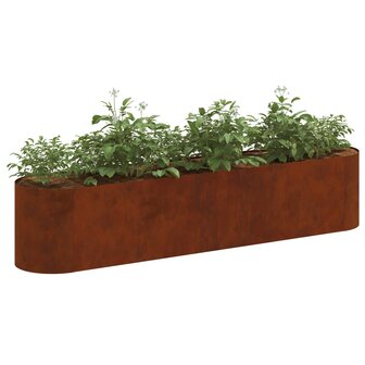Verhoogd Tuinbed weervast staal 200 x 40 x 40 cm 3