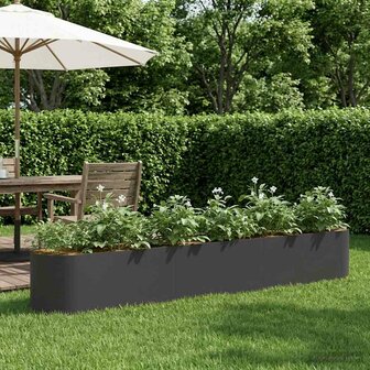 Verhoogd Tuinbed Zwart 280 x 40 x 40 cm 1