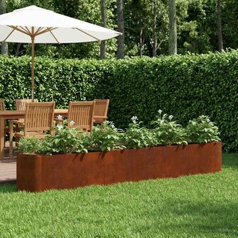 Verhoogd Tuinbed weervast staal 280 x 40 x 40 cm 1
