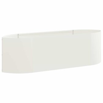 Verhoogd Tuinbed Wit 140 x 40 x 40 cm Staal 2