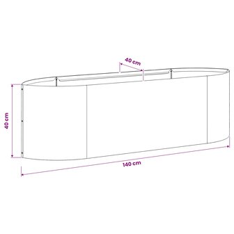 Verhoogd Tuinbed Roestvrij staal 140 x 40 x 40 cm Staal 8