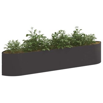 Verhoogd Tuinbed Zwart 220 x 40 x 40 cm Staal 3