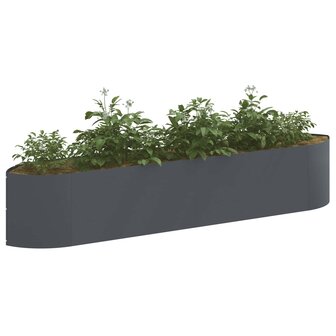 Verhoogd Tuinbed Antracietkleurig 220 x 40 x 40 cm Staal 3