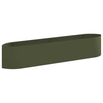 Verhoogd Tuinbed Olijfgroen 220 x 40 x 40 cm Staal 2