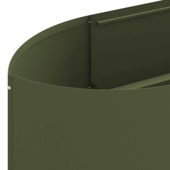 Verhoogd Tuinbed Olijfgroen 220 x 40 x 40 cm Staal 6