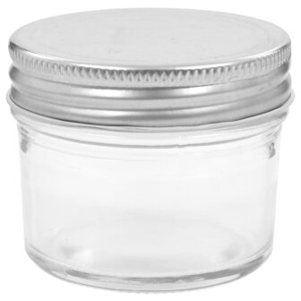Jampotten met zilverkleurige deksels 24 st 110 ml glas 4