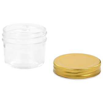 Jampotten met goudkleurige deksels 48 st 110 ml glas 5