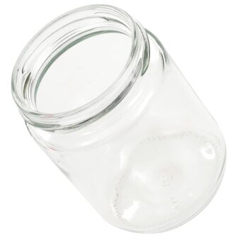 Jampotten met wit met rode deksels 96 st 230 ml glas 6