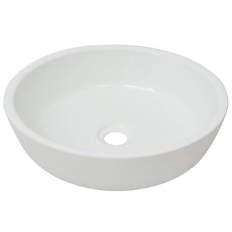 Wastafel rond wit 42x12 cm keramiek 2
