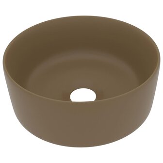 Wastafel rond 40x15 cm keramiek matcr&amp;egrave;me 2