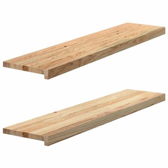 Vensterbanken 2 st onbehandeld 110x25x2 cm massief eikenhout 1