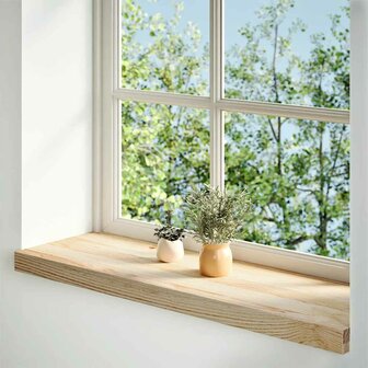 Vensterbanken 2 st onbehandeld 70x30x2 cm massief eikenhout 2