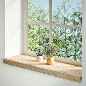 Vensterbanken 2 st onbehandeld 80x30x2 cm massief eikenhout 2