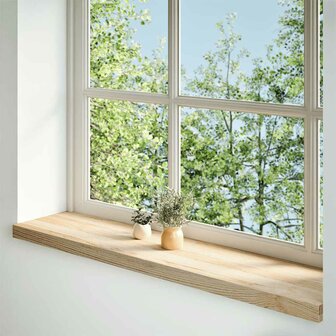 Vensterbanken 2 st onbehandeld 120x30x2 cm massief eikenhout 2