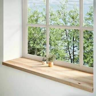 Vensterbanken 2 st onbehandeld 140x40x2 cm massief eikenhout 2