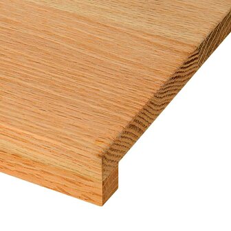 Vensterbanken 2 st 100x15x2 cm massief eikenhout lichtbruin 8