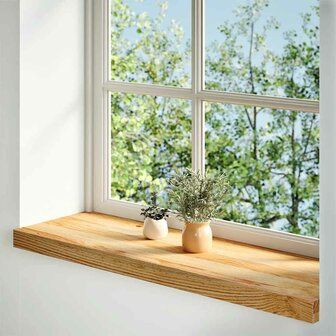 Vensterbanken 2 st 70x30x2 cm massief eikenhout lichtbruin 2