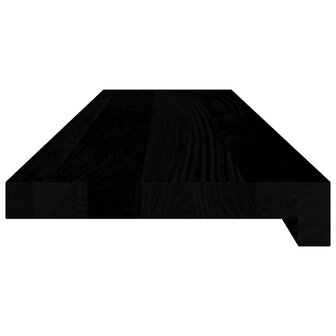 Vensterbanken 2 st 90x20x2 cm massief eikenhout bruin-zwart 5