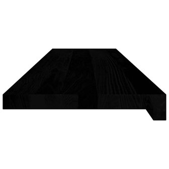 Vensterbanken 2 st 100x30x2 cm massief eikenhout bruin-zwart 5