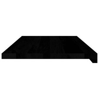 Vensterbanken 2 st 80x40x2 cm massief eikenhout bruin-zwart 5