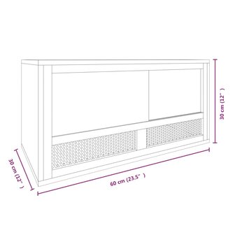 Terrarium 60x30x30 cm bewerkt hout 6