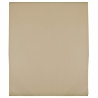 Hoeslaken jersey 180x200 cm katoen taupe 1