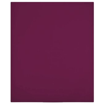 Hoeslakens 2 st jersey 100x200 cm katoen bordeauxrood 1