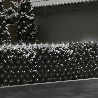 Kerstnetverlichting 306 LED&amp;apos;s binnen en buiten 3x3 m koudwit 3
