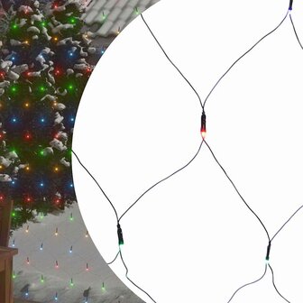 Kerstnetverlichting 306 LED&amp;apos;s binnen/buiten 3x3 m meerkleurig 1