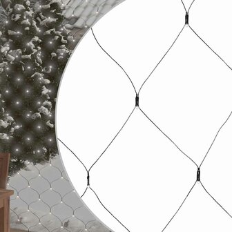 Kerstnetverlichting 544 LED&amp;apos;s binnen en buiten 4x4 m koudwit 1