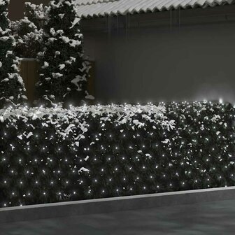 Kerstnetverlichting 544 LED&amp;apos;s binnen en buiten 4x4 m koudwit 3
