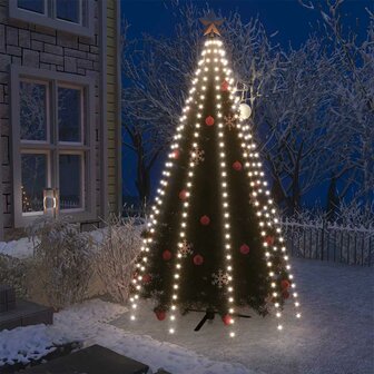 Kerstboomverlichting met 250 LED&amp;apos;s koudwit net 250 cm 1