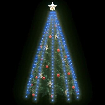 Kerstboomverlichting met 250 LED&amp;apos;s blauw net 250 cm 3