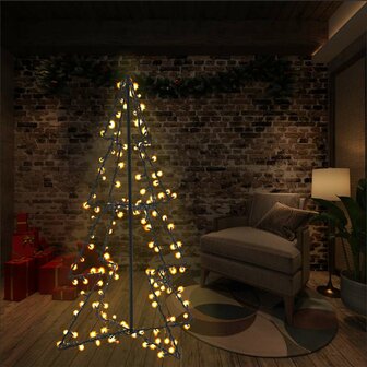 Kegelkerstboom 160 LED&amp;apos;s binnen en buiten 78x120 cm 1