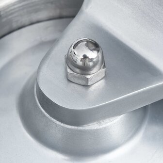 Hamburgerpersmachine met 500 scheidingsbladen 10 cm aluminium 9