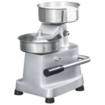 Hamburgerpersmachine met 500 scheidingsbladen 13 cm aluminium 2