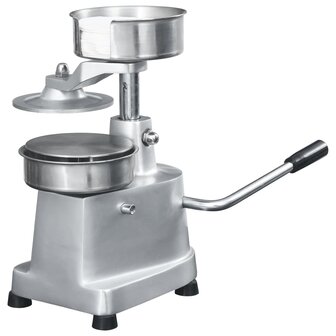 Hamburgerpersmachine met 500 scheidingsbladen 13 cm aluminium 6