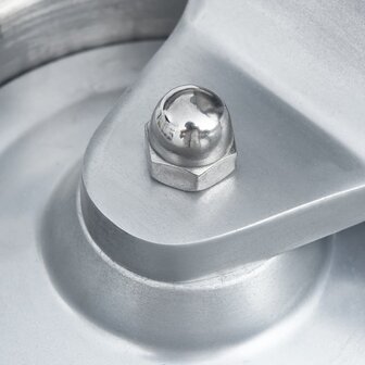 Hamburgerpersmachine met 500 scheidingsbladen 13 cm aluminium 8