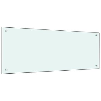 Spatscherm keuken 100x40 cm gehard glas melkwit 1