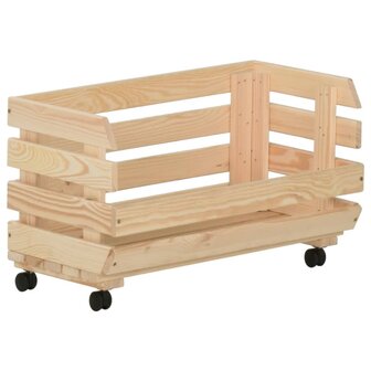 Groentetrolley 37x30x80 cm massief grenenhout 7
