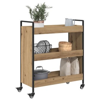 Keukentrolley Artisan Eiken 70 x 30 x 82 cm Bewerkt hout 3