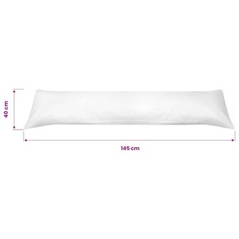 Zijslaapkussen 40x145 cm wit 4