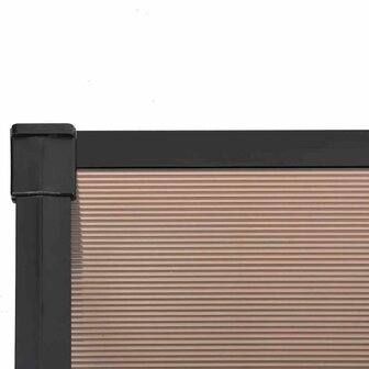 Deurluifel 122x90 cm polycarbonaat zwart 5