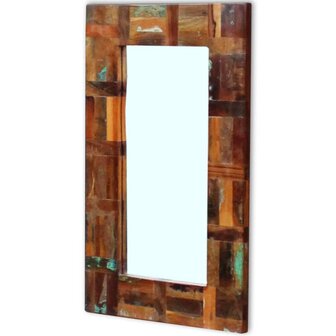 Spiegel 80x50 cm massief gerecycled hout 2