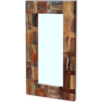 Spiegel 80x50 cm massief gerecycled hout 3