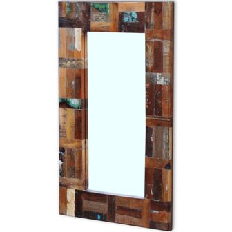 Spiegel 80x50 cm massief gerecycled hout 5