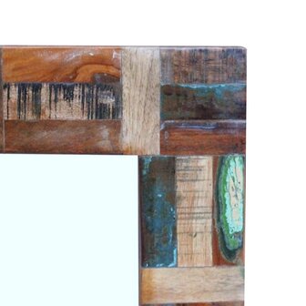 Spiegel 80x50 cm massief gerecycled hout 7